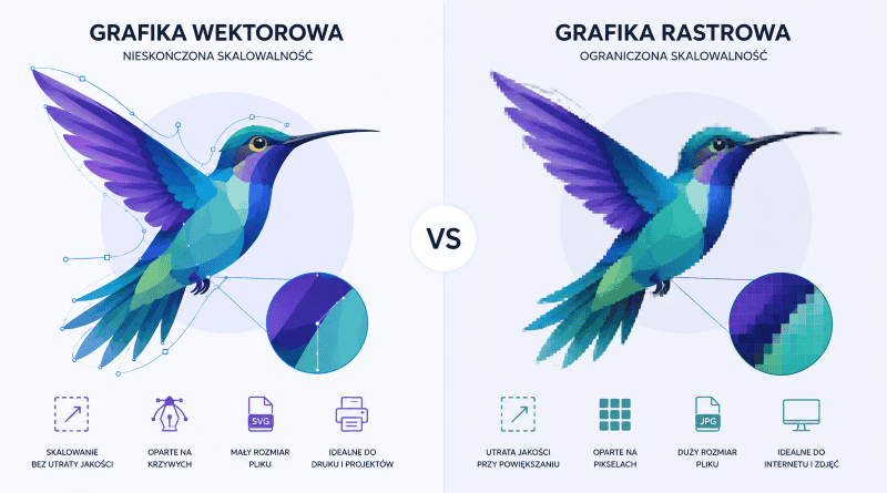 Czym różni się grafika wektorowa od grafiki rastrowej?